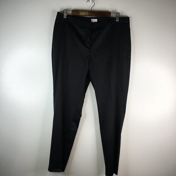 Laundry by Shelli Segal Black Trouser Print Dress Pants Size 14 - Picture 1 of 10